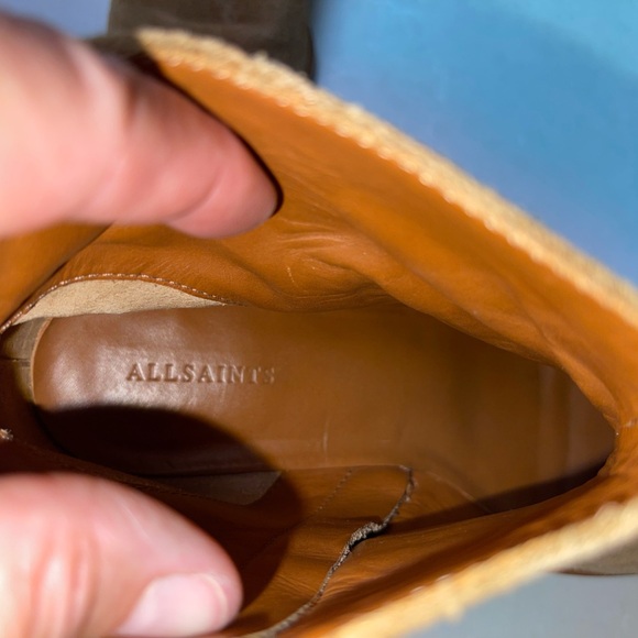All Saints Tan Suede Jason Boots - Picture 9 of 12